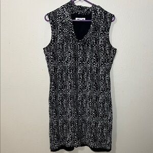 Kenneth Cole New York Black and White Mini Dress